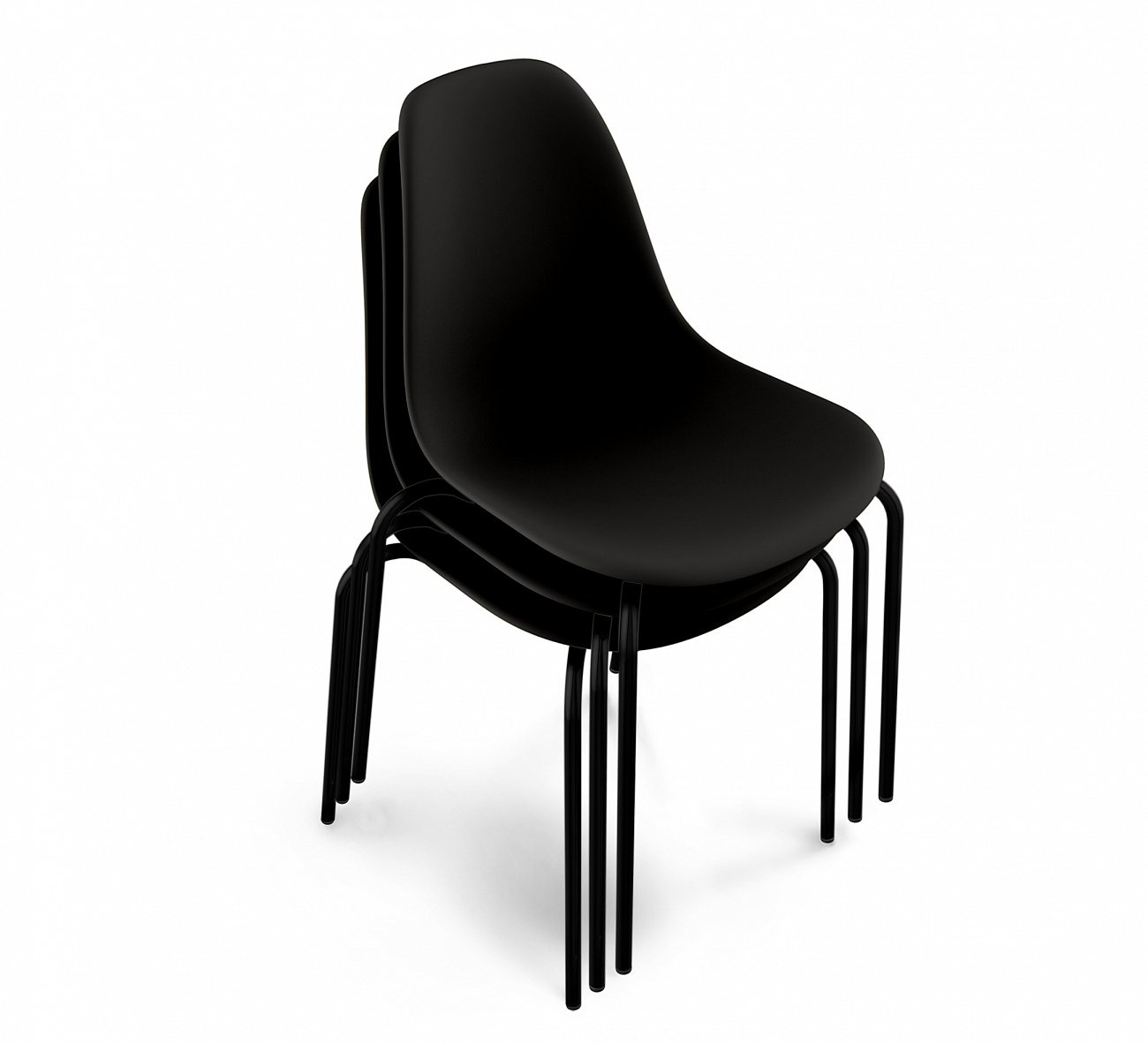 Стул DSR черный S30 (eames style) SHEFFILTON ДИЗАЙНЕРСКИЕ, EAMES STYLE 015569 Черный  - Вид №3