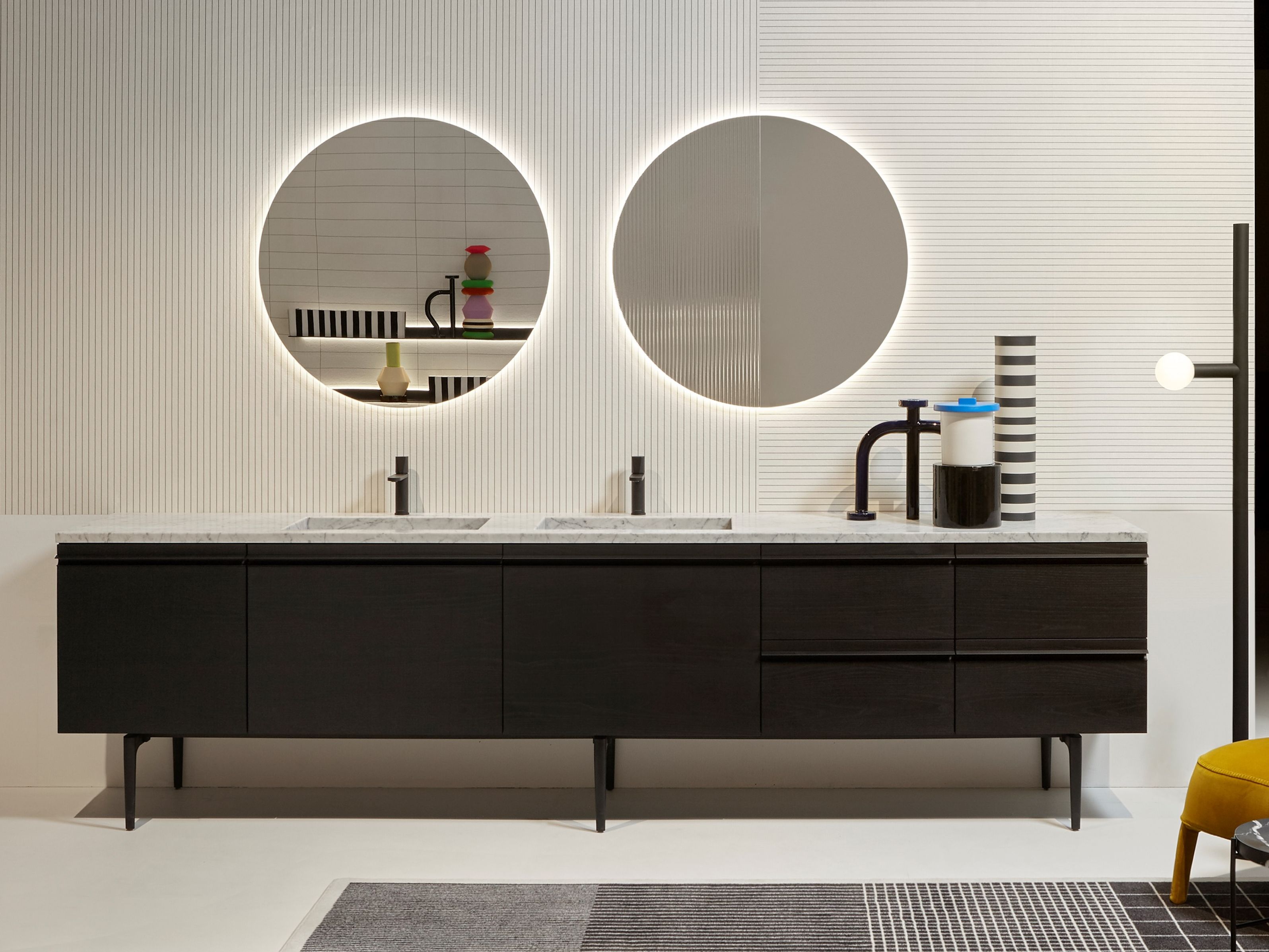 Деревянный шкаф для умывальника со встроенными дверцами Antoniolupi BORDERLINE ARCH-00063416