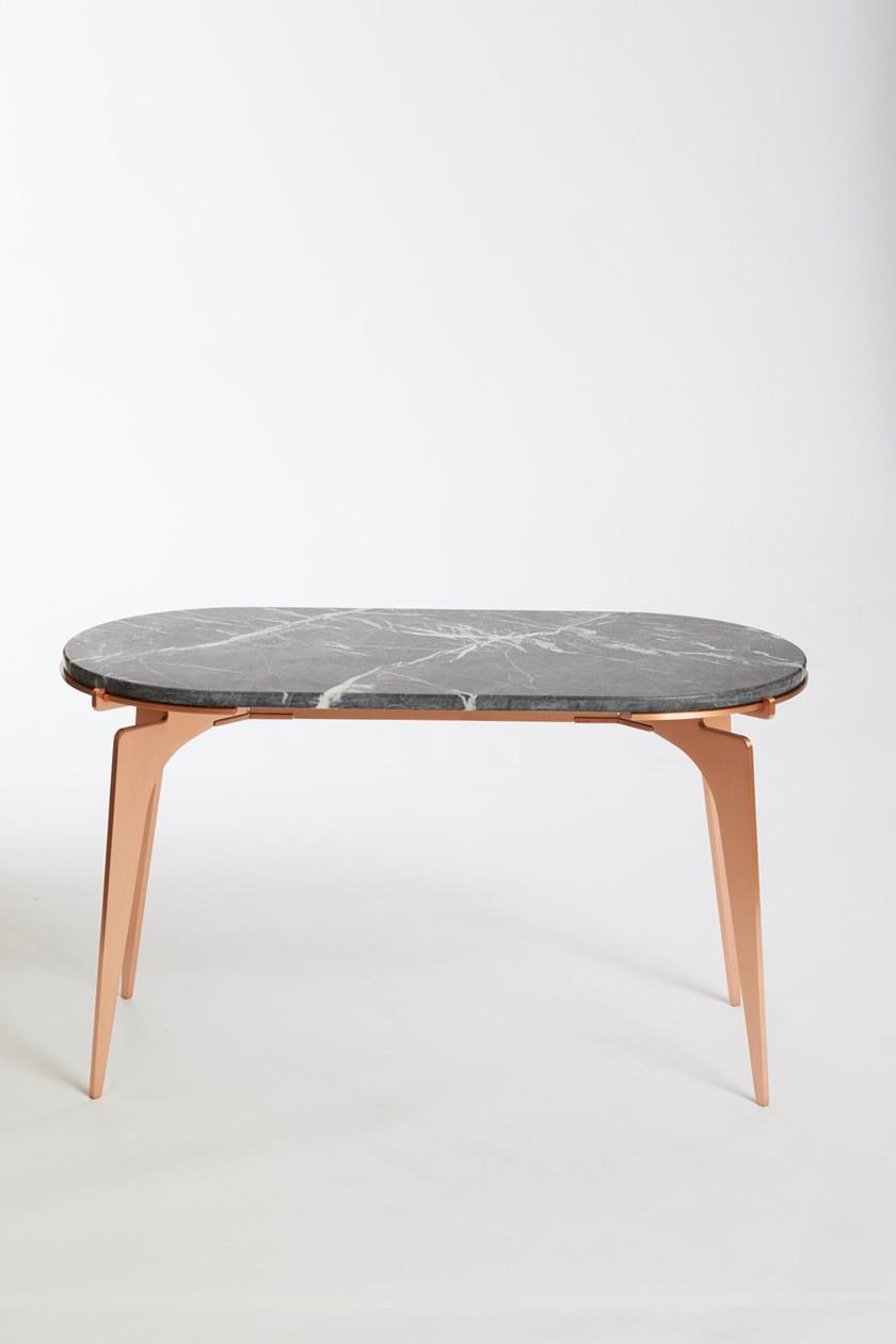 GABRIEL SCOTT Высокий овальный мраморный стол Prong sun-id-1461746 - Вид №10