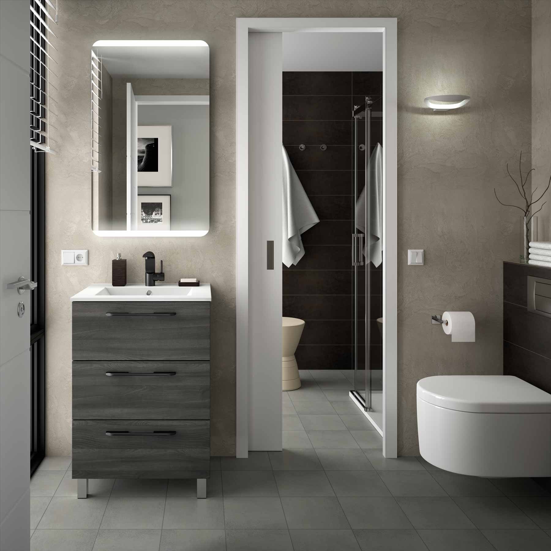 14711 SALGAR Раковина IBERIA 610 БЕЛЫЙ ФАРФОР 610 x 20 x 460 мм  - Вид №2