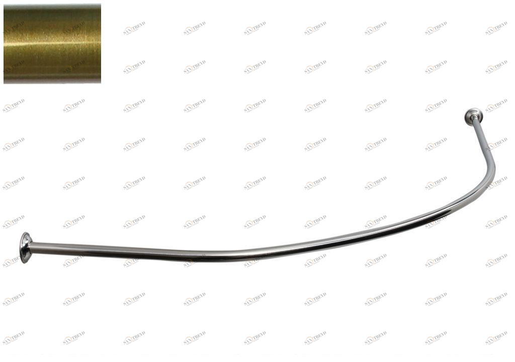 Карниз для ванны Aquanet Allento полукруглый 170x100 бронза 00241475