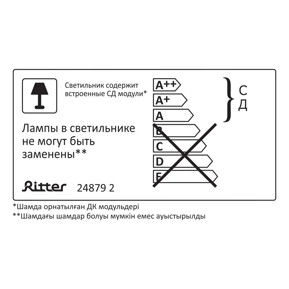 Панель светодиодная Ritter 48 Вт 595x595 мм призма 6500 К IP20 89443627 STLM-2043790  - Вид №11