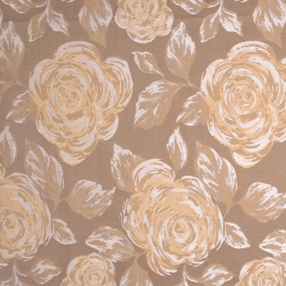 Ткань п/м Flora «Flowers» 140 см цвет золотой 82467383 STLM-2144049 AMETIST  - Вид №1