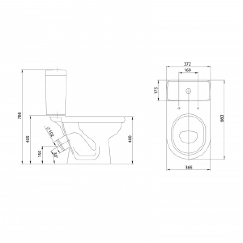 1.P405.3.S00.00B.F Компакт унитаз с бачком Белый SANTERI  Россия  - Вид №1