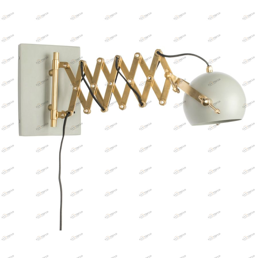 Лампа настенная Sarana, серая White Label Living 5400034