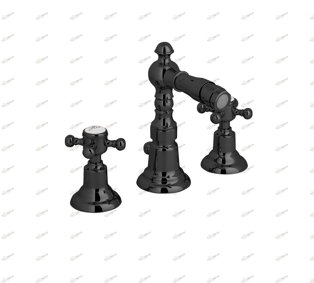 Gentry Home Центр смесителя для раковины до центра два отверстия под смеситель мм Antique Темный никель GH100384