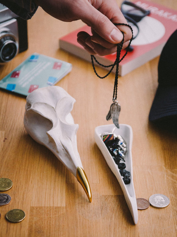 SK TIDYBIRD1 Шкатулка для украшений bird skull (белый) Suck UK  - Вид №3