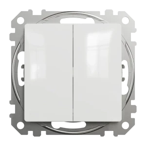 Выключатель встраиваемый Systeme Electric Sedna Design 2 клавиши, цвет белый 84830249 STLM-2131750