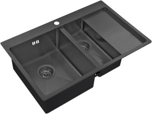 Мойка кухонная ZorG Inox R PVD 5178-2-L GRAFIT из нержавеющей стали, графит