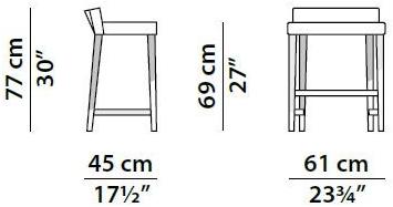 BAXTER Низкий стул из кожи Oslo sun-id-1353887 - Вид №2