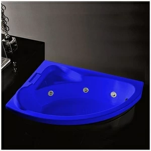 Ванна Gruppo tressee Syria V6557-SX-SI синяя с гидромассажем угловая встроенная левая