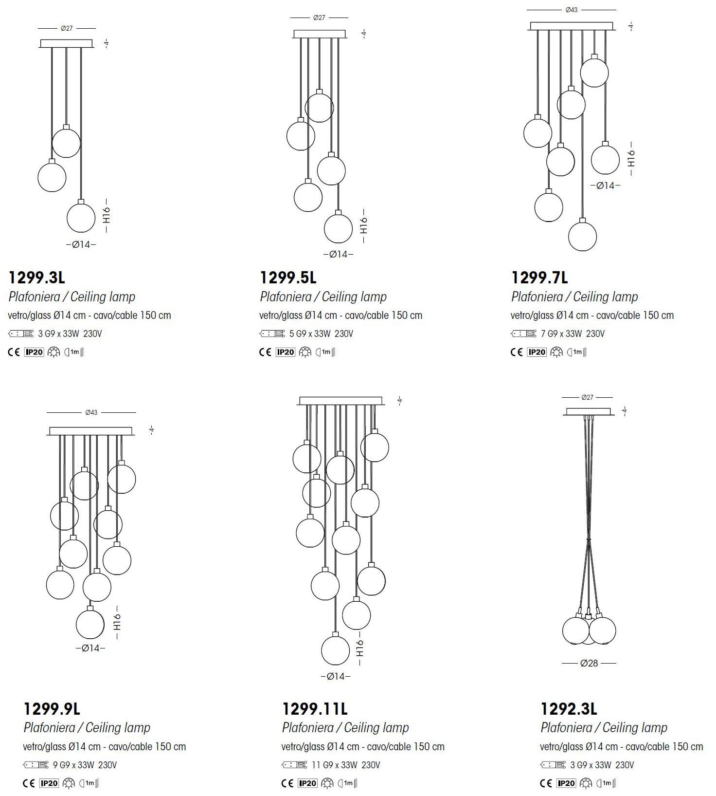 Cangini & Tucci Подвесной светильник из металлизированного боросиликатного стекла Eclisse 1299.9l - Вид №3