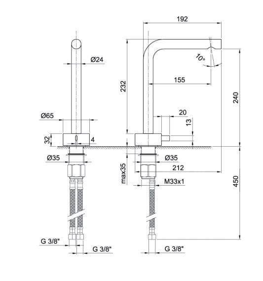Смеситель для раковины с одним отверстием ABOUTWATER AF/21 ARCH-00139318 - Вид №7
