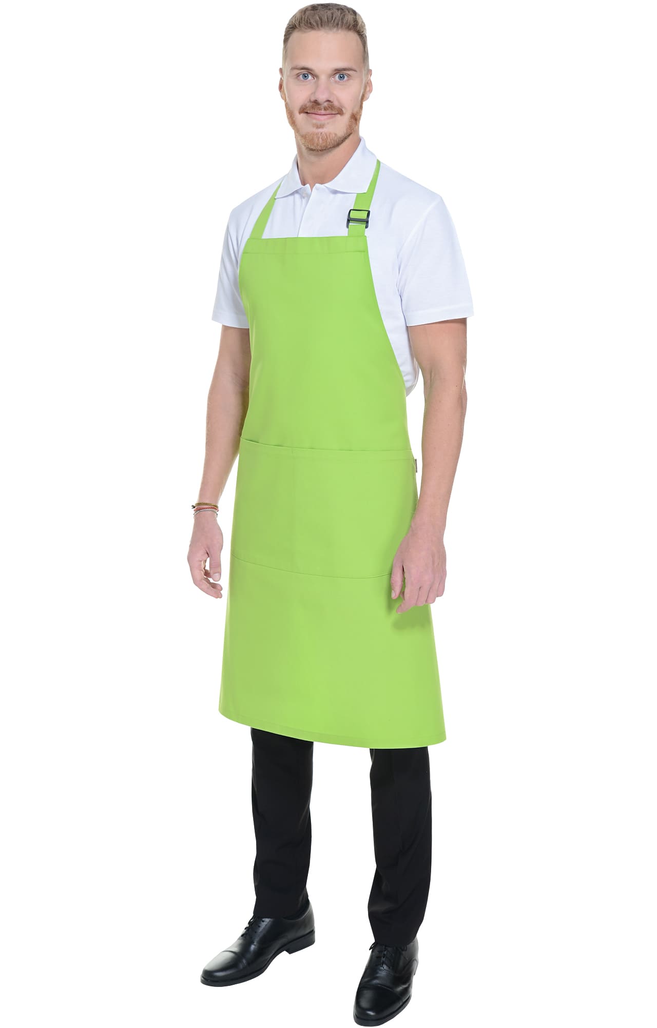 60401 Фартук с нагрудником spring green (весенний зеленый) FLORA  Одежда для официантов  размер  - Вид №8