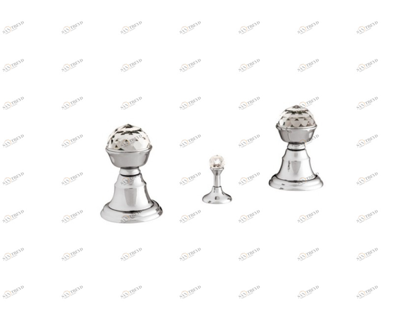 037222.C00.50 Биде с тремя отверстиями и кристаллами сваровски Яркий хром Mestre Pacifica