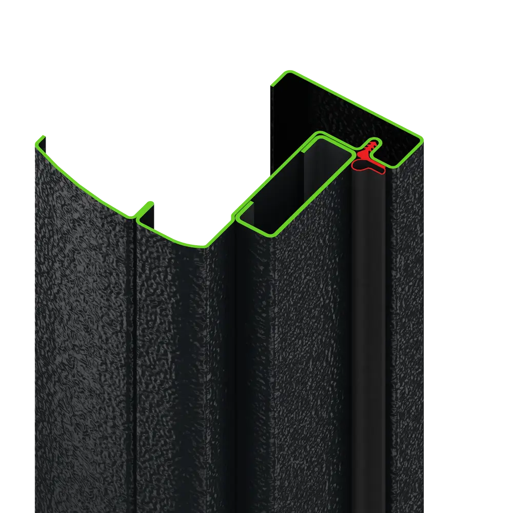 Дверь входная металлическая Премиум New 88x205 см левая венге с зеркалом DOORHAN STLM-2024133 - Вид №3