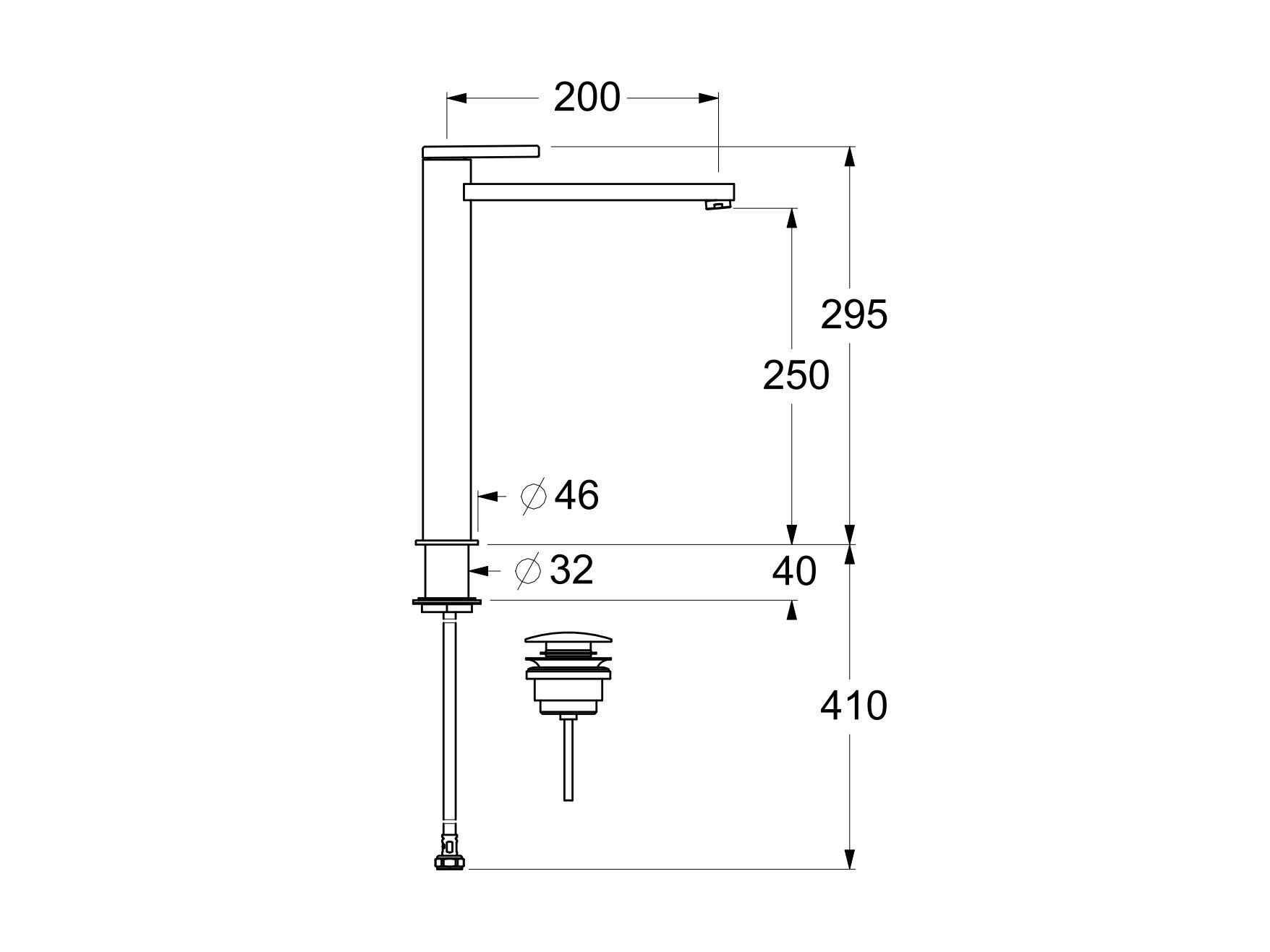 Однорычажный смеситель для раковины GUGLIELMI RUBINETTERIE QR ARCH-00113320 - Вид №2