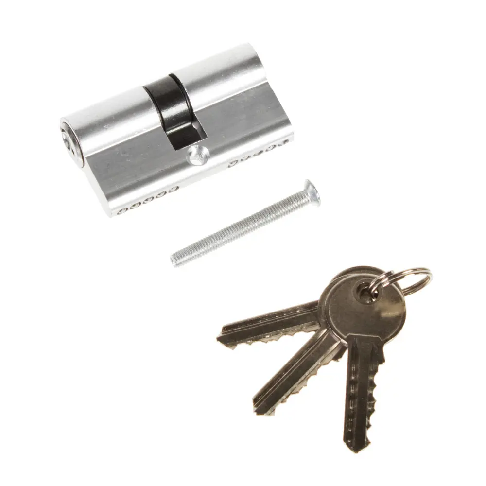 Цилиндр ключ-ключ 30х30, хром E AL 60 CP ФАБРИКА ЗАМКОВ STLM-2156674 - Вид №1