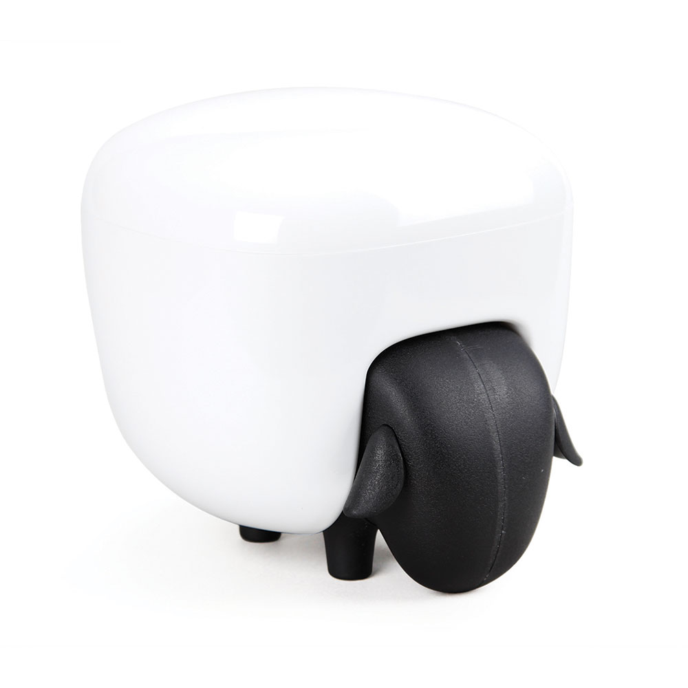 QL10227-BK-WH Держатель для ватных дисков sheep чёрный-белый Qualy 