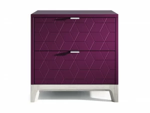 Прикроватная тумбочка дизайнерская фиолетовая Case THE IDEA  210320 Фиолетовый