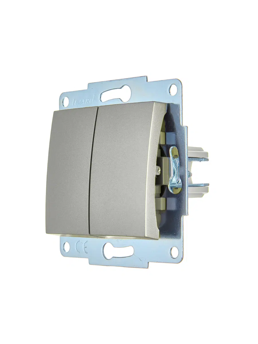 ASTI Выключатель двойной платина механизм LEZARD 7081-3588-101 - Вид №3