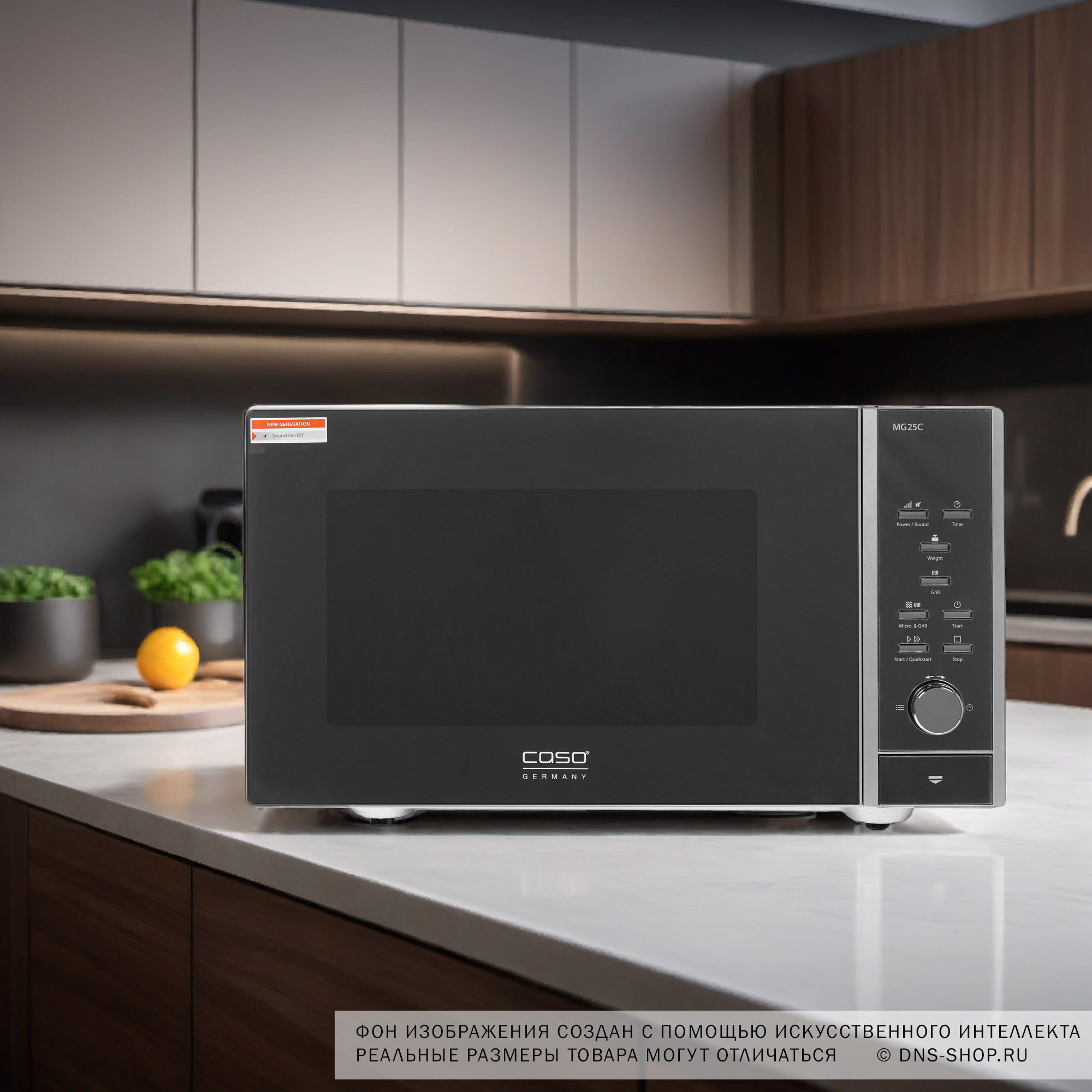 1117030 Микроволновая печь CASO MG 25 Ceramic Menu серебристый STDN-0069318 - Вид №9