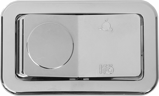 Z97252 Кнопка смыва IFO Spira, хромированная, приподнятая, одинарный смыв с Fresh WC 