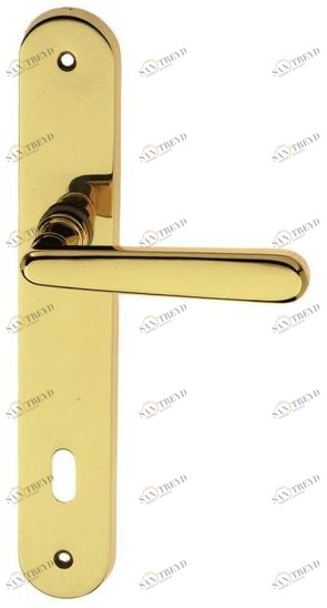 Pasini Ручка из латуни на пластине с накладкой Delta 2410
