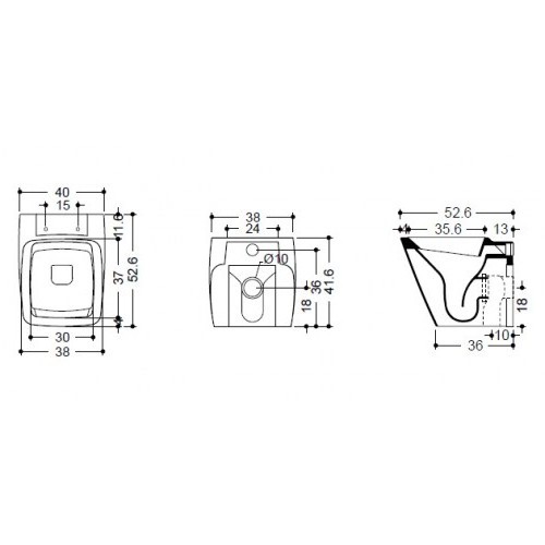 8082 Приставной унитаз напольный Белый  ATMOSFERE Италия Santreyd - Вид №6