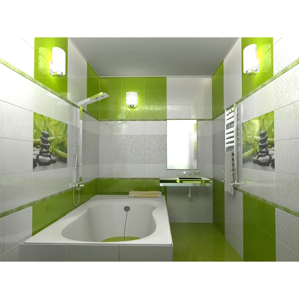Плитка настенная Golden Tile «Relax» 25х40 см 1.5 м2 цвет зелёный 16268589 STLM-2065805  - Вид №2