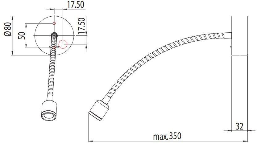 Astro Lighting Светодиодная лампа для чтения из цинка с гибким держателем sun-id-1398312 - Вид №8