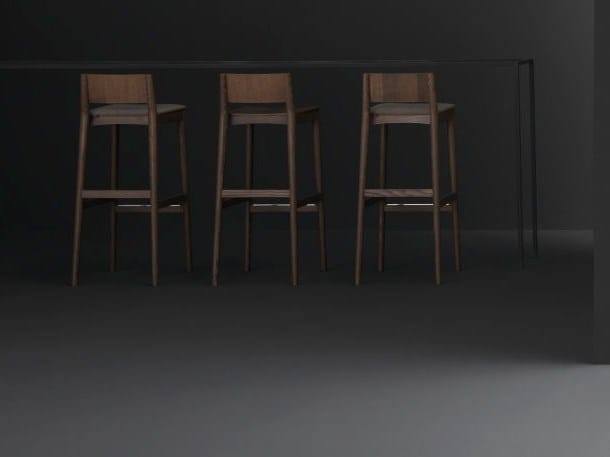 Высокий деревянный барный стул PIAVAL ELSA-Contract ARCH-00139033 - Вид №4
