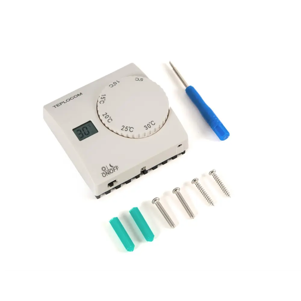 Термостат проводной Teplocom TS-2AA/8A комнатный белый STLM-2081696 - Вид №5