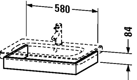 DS608005353 Подвесная раковина настенная овальная Duravit Durastyle белая - Вид №1