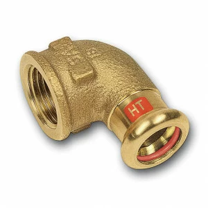 1130901212 SANHA 13090G пресс-фит. солн., бронза, угловой переход ВПр-ВР 12x1/2 мм