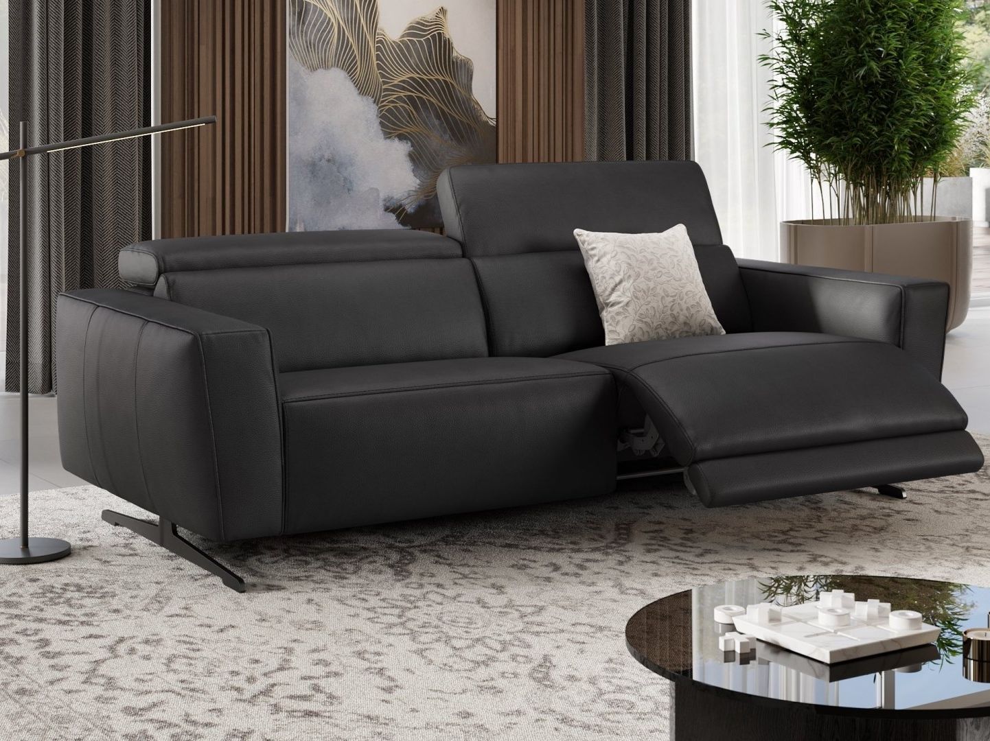 3-местный кожаный диван Sofanella Alesso ARCH-00148406 - Вид №2