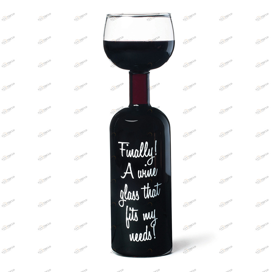 Бокал бутылка 750 мл wine bottle glass BIGMOUTH ДИЗАЙНЕРСКИЕ 00-3862991 Прозрачный 