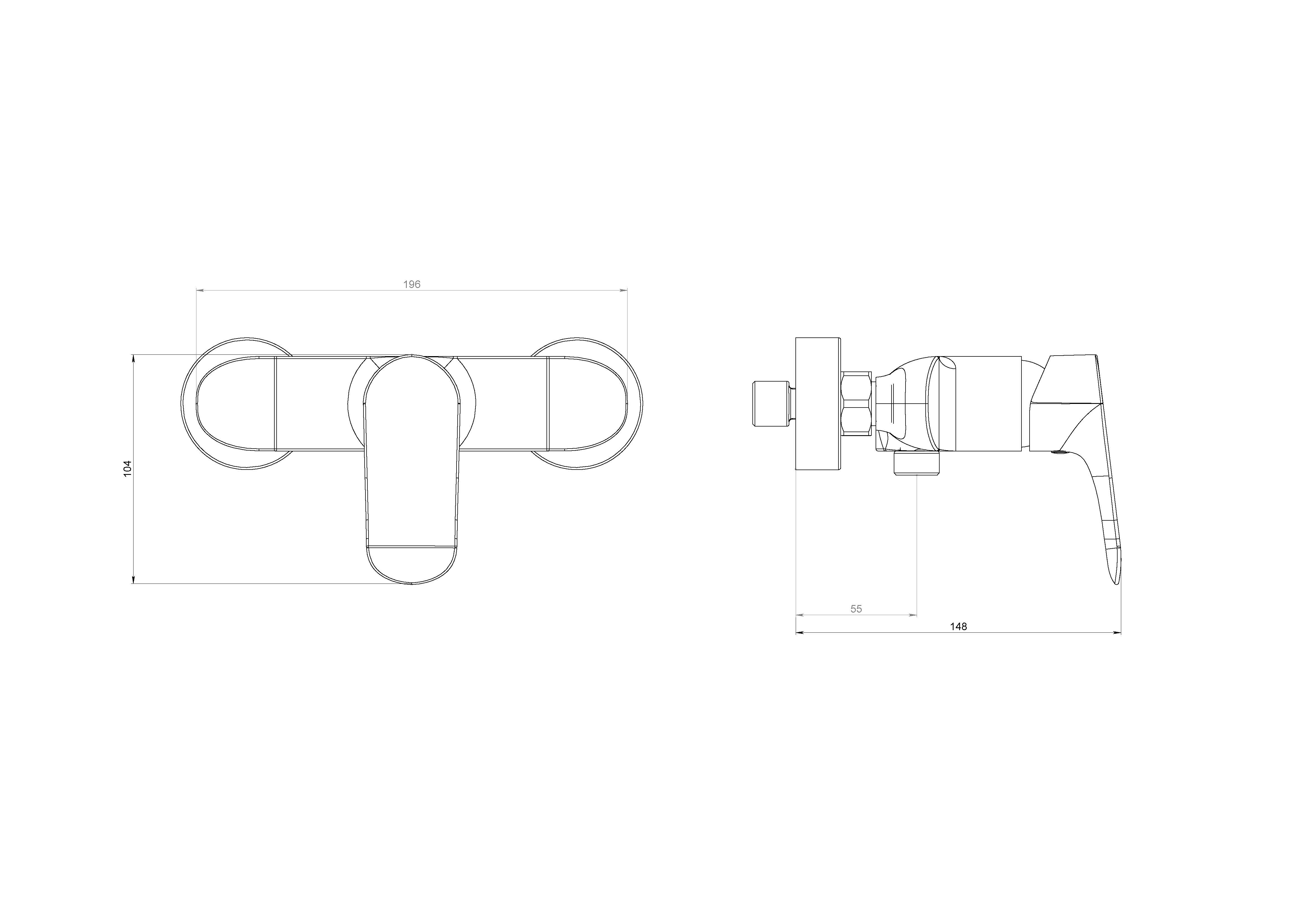HFSP20000 смеситель для душа Damixa Scandi Pro  - Вид №1