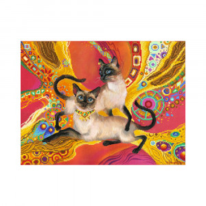 4207 Канва/ткань с рисунком Рисунок на шелке 37 см х 49 см "Восточные игры" Матренин посад