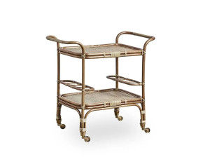 Тележка для еды из ротанга