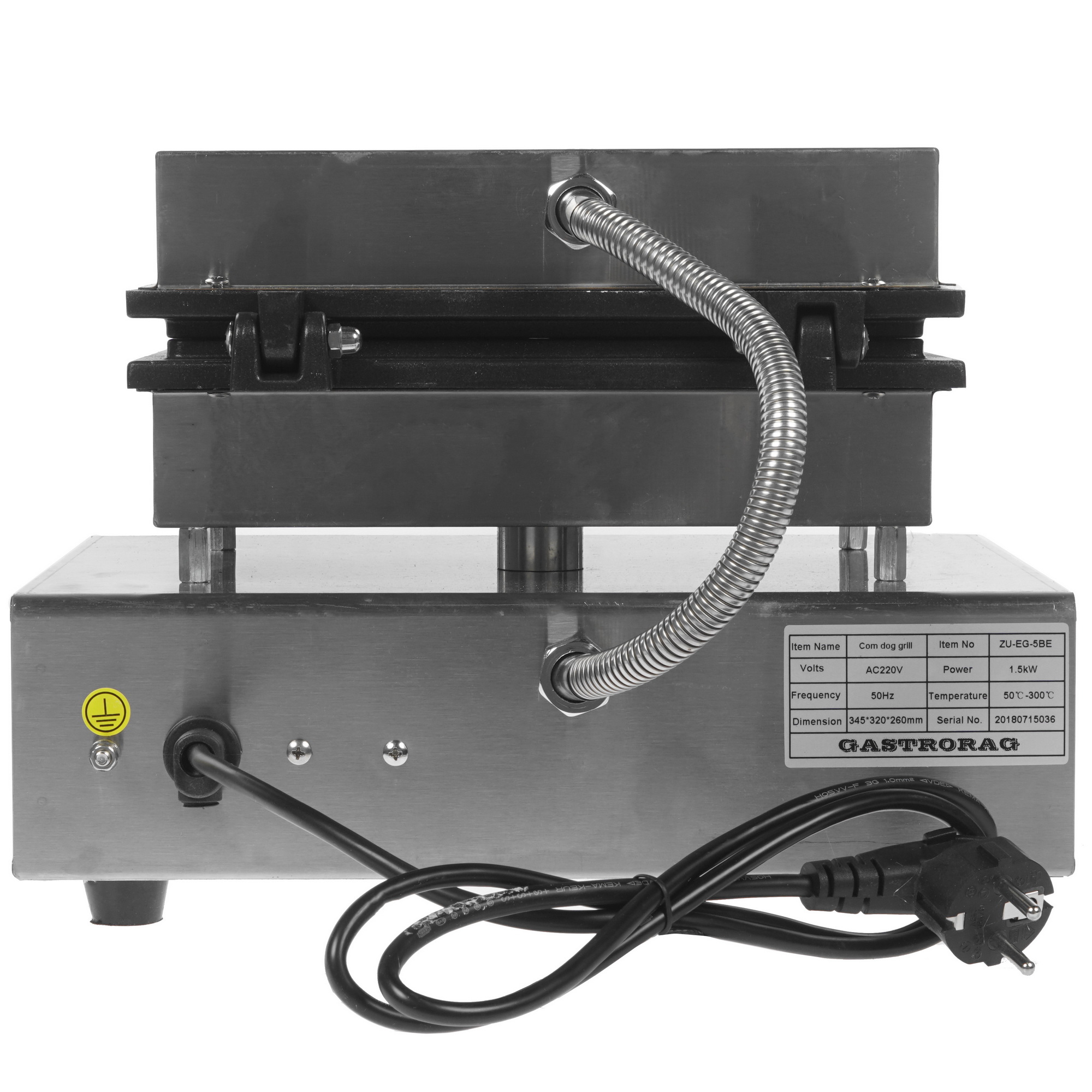 8107570 Вафельница GASTRORAG ZU-EG-5BE серебристый STDN-0143822 - Вид №4