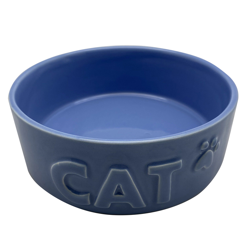 ПР0051149 Миска для животных Cat Paw синяя керамическая 13х13х4см 300мл Foxie 