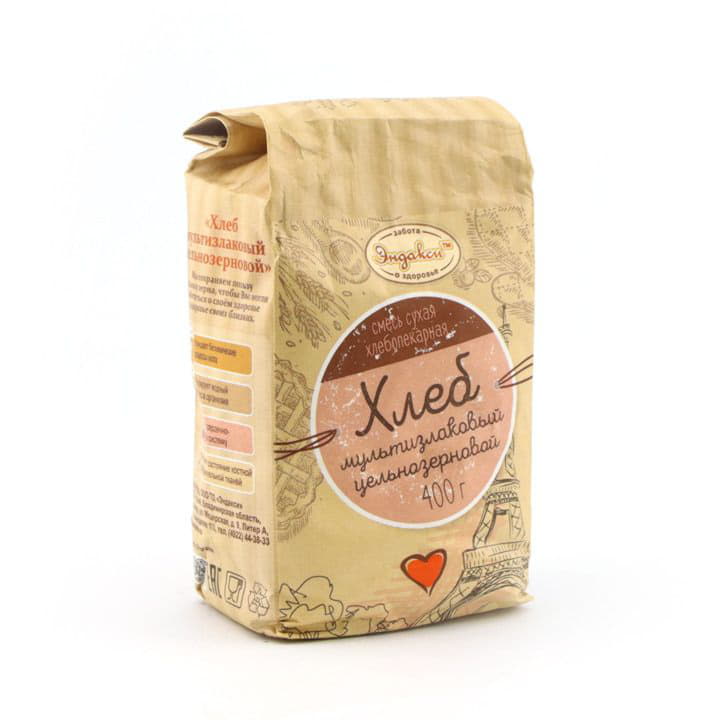 Хлеб мультизлаковый цельнозерновой сухая хлебопекарная смесь Эндакси Santreyd 4624