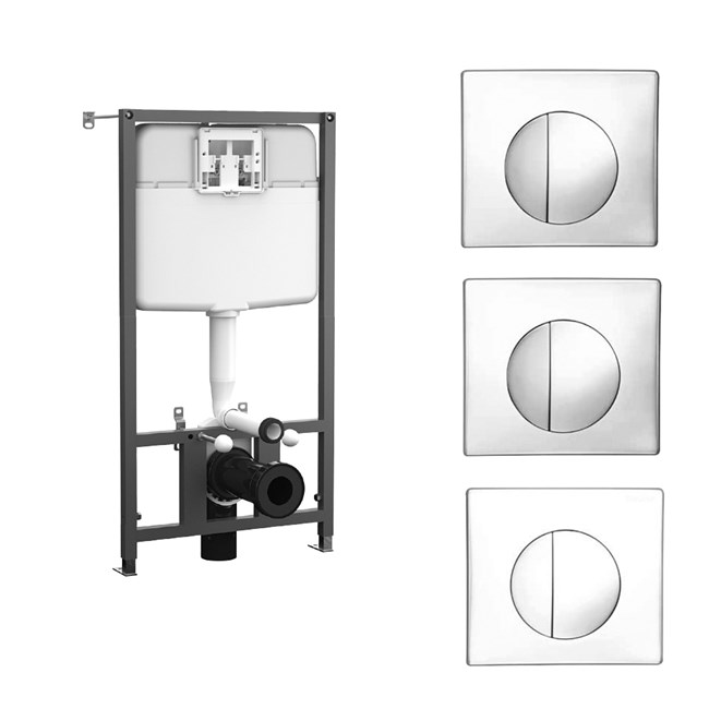 ACS94 Инсталляция для подвесного унитаза в комплекте с клавишей смыва GSG CERAMIC Accessori