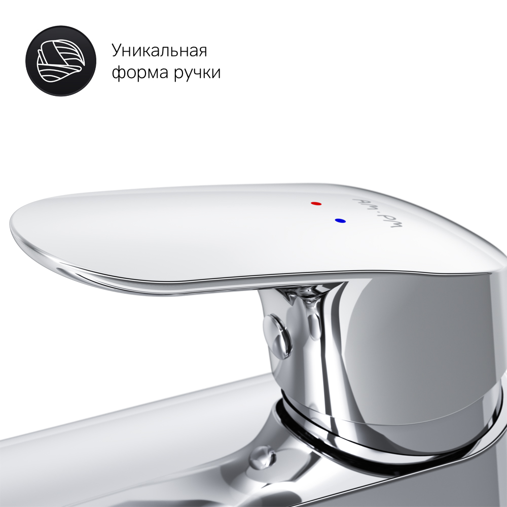 F8082116 смеситель для умывальника с донным клапаном излив 105 мм хром шт AM.PM Like - Вид №5