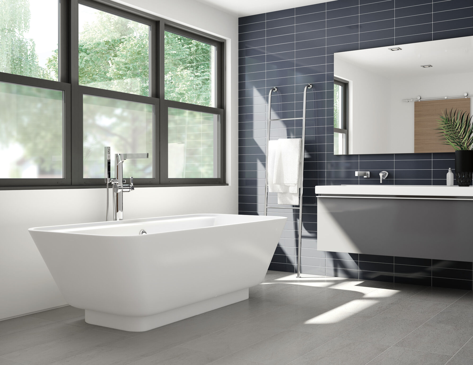 T4774-FL Напольная накладка для ванны с одной ручкой и ручным душем Delta Faucet Zura Хром  - Вид №19