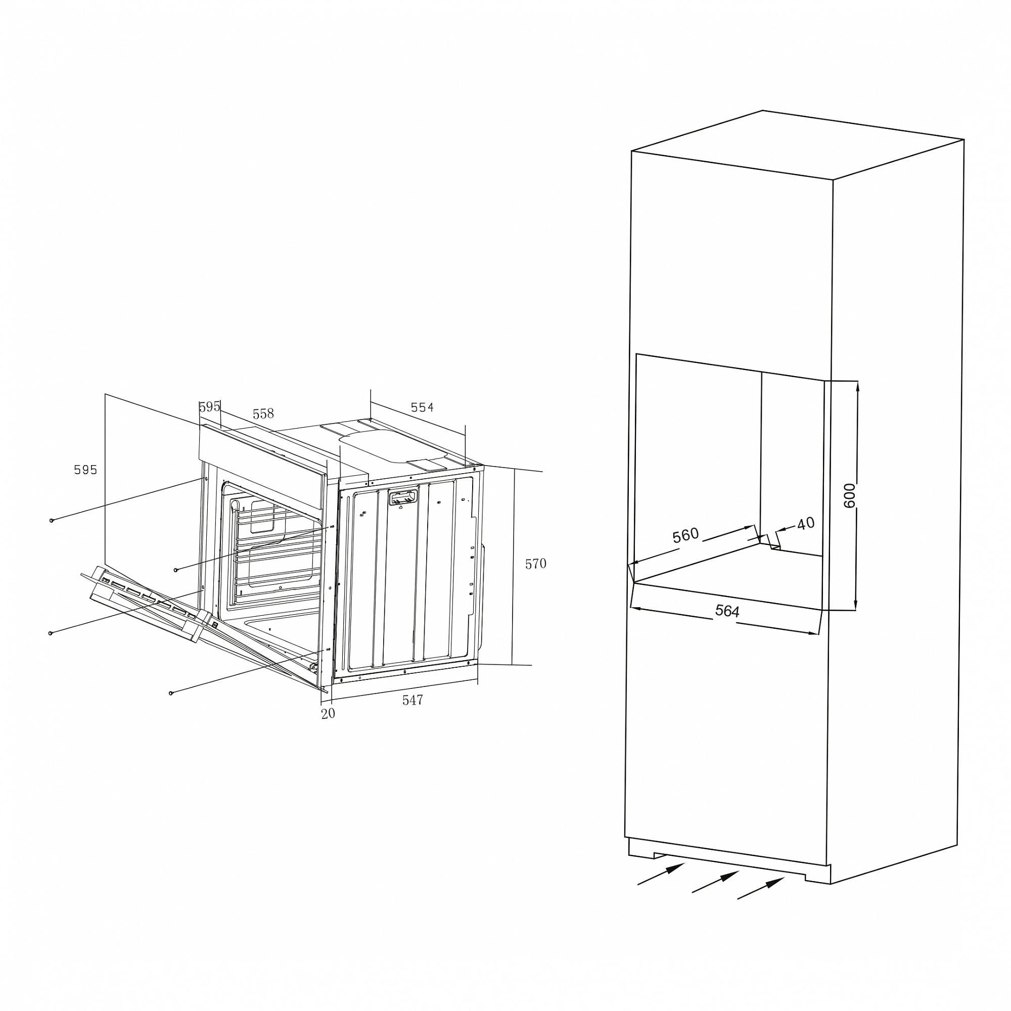 9155737 Электрический духовой шкаф Candy COXP08LTBB черный STDN-0098667 - Вид №7