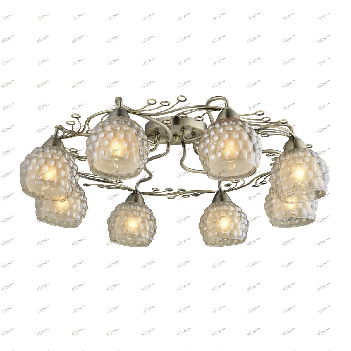 Потолочная люстра IDLamp Verity 286/8PF-Oldbronze IDLAMP VERITY 183465 Белый