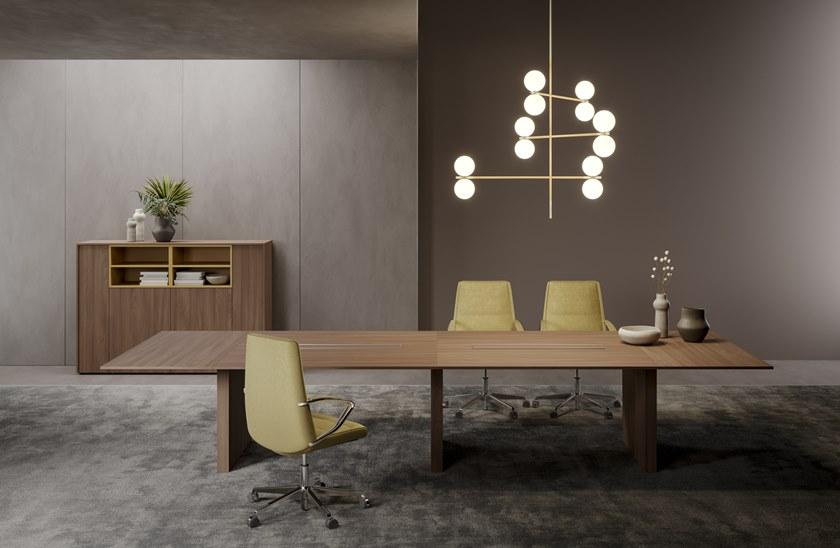 PROF Прямоугольный стол для совещаний с системой управления кабелями Slim sun-id-1395706 - Вид №19