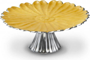 10571736 Julia Knight Блюдо на ножке Julia Knight "Астра" 35см (шафрановое) Алюминий